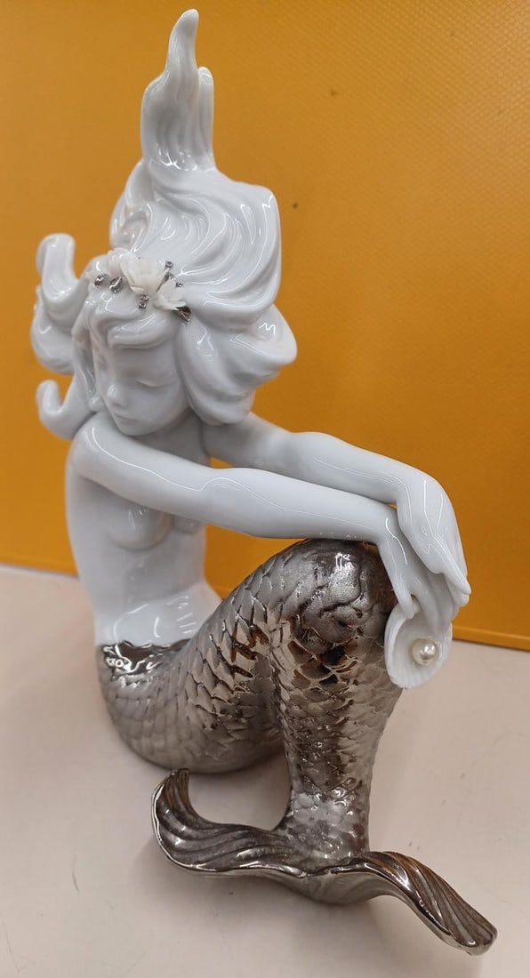 Lladro mermaid figurine porcelain statue sculpture collectible with box (1 of 9)