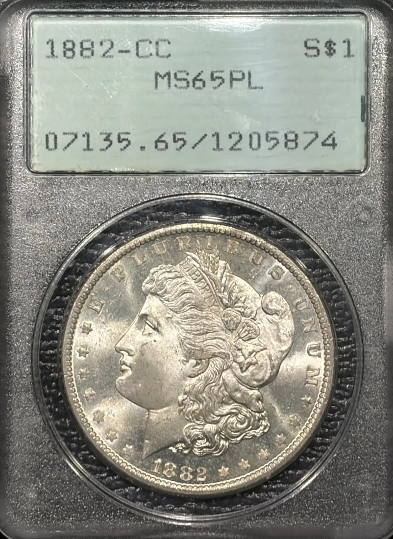 DOLLAR MORGAN CC MS65 RATTLER PCGS OGH (1 of 3)