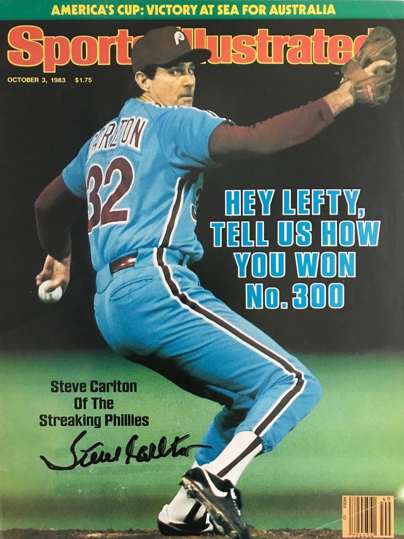 Steve Carlton Signed Sports Illustrated Magazine October 3 1983 (1 of 3)