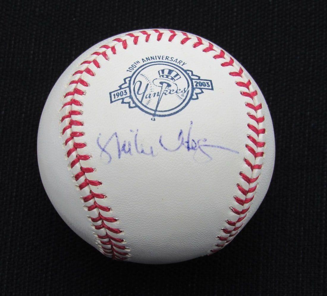 Mike Hegan Signed/ Auto Yankees 100th OML Baseball JSA 186738 (1 of 2)