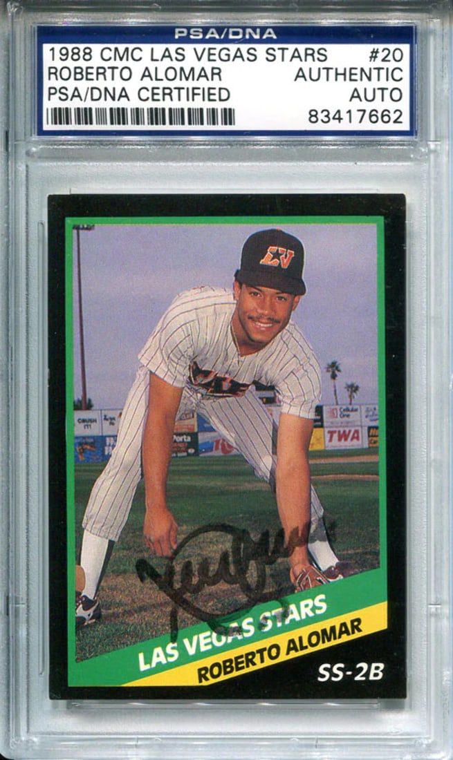 Robert Alomar Autographed 1988 CMC Las Vegas Stars Card (PSA/ DNA) (1 of 1)