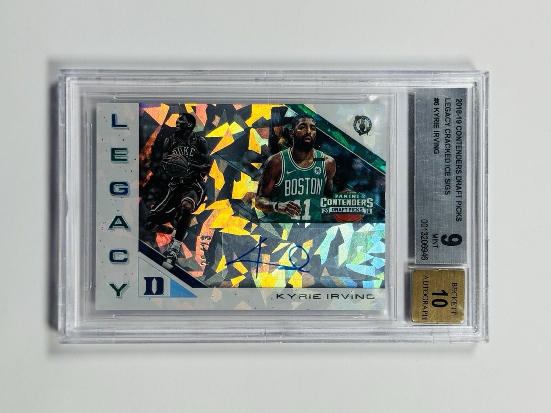 2018-19 PANINI CONTENDERS KYRIE IRVING #6 LEGACY CRACKED ICE AUTO/ 23 BGS 9 AUTO (1 of 2)