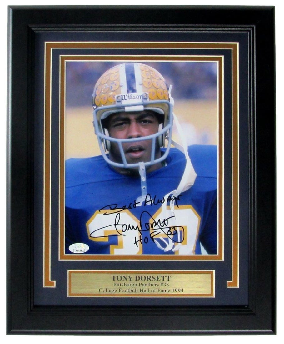 Tony Dorsett Pittsburgh Panthers Signed/ Auto 8x10 Photo Framed JSA 163320 (1 of 3)