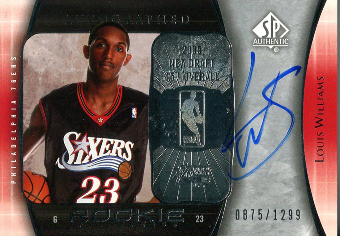 Louis Williams card autographed by upper deck 2005-06 (1 of 1)