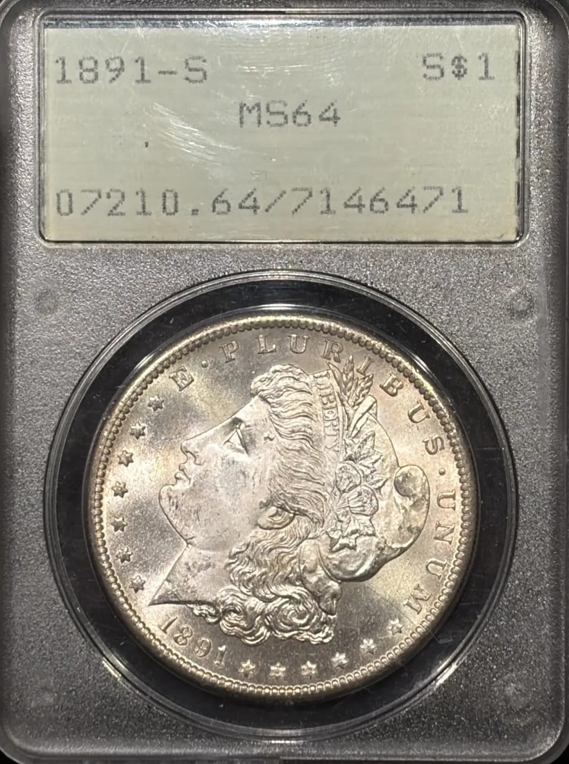 MS64 Morgan Dollar 1891-S OGH PQ (1 of 3)