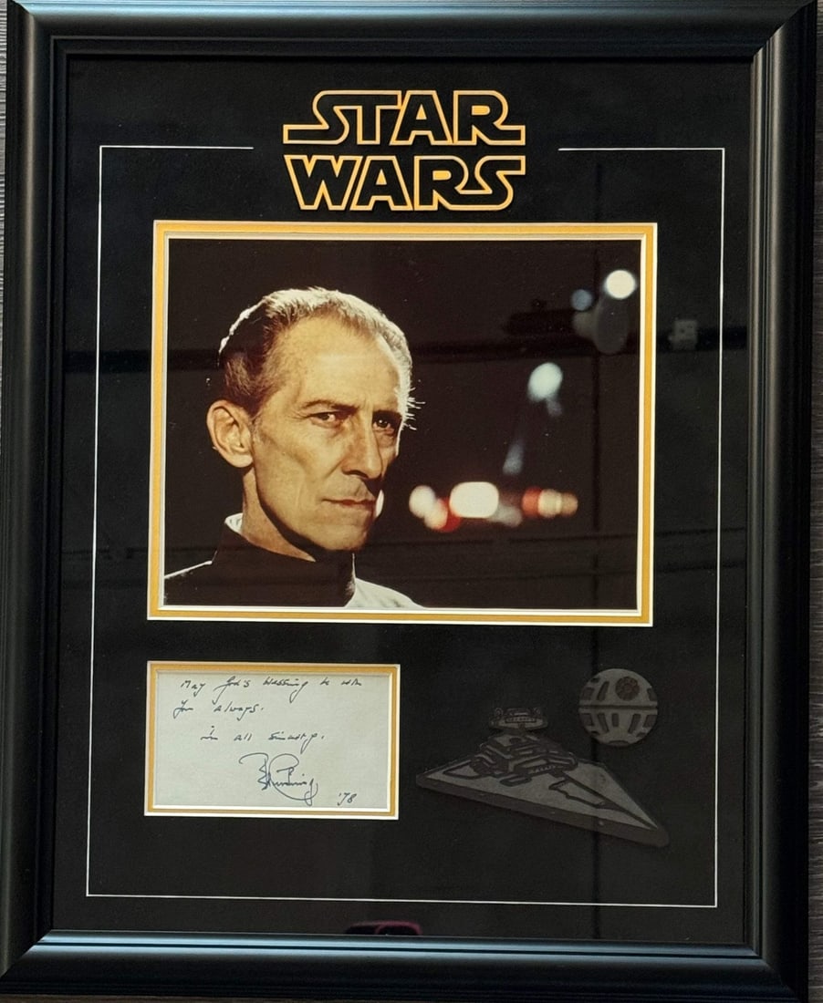 Peter Cushing Autographed framed 3x5 index Card (JSA): Peter Cushing Autographed framed 3x5 index Card (JSA) Item Specifics: Brand: James Spence Authentication (JSA) Peter Cushing Autographed framed 3x5 index Card This 3x5 index is signed in blue ink and 