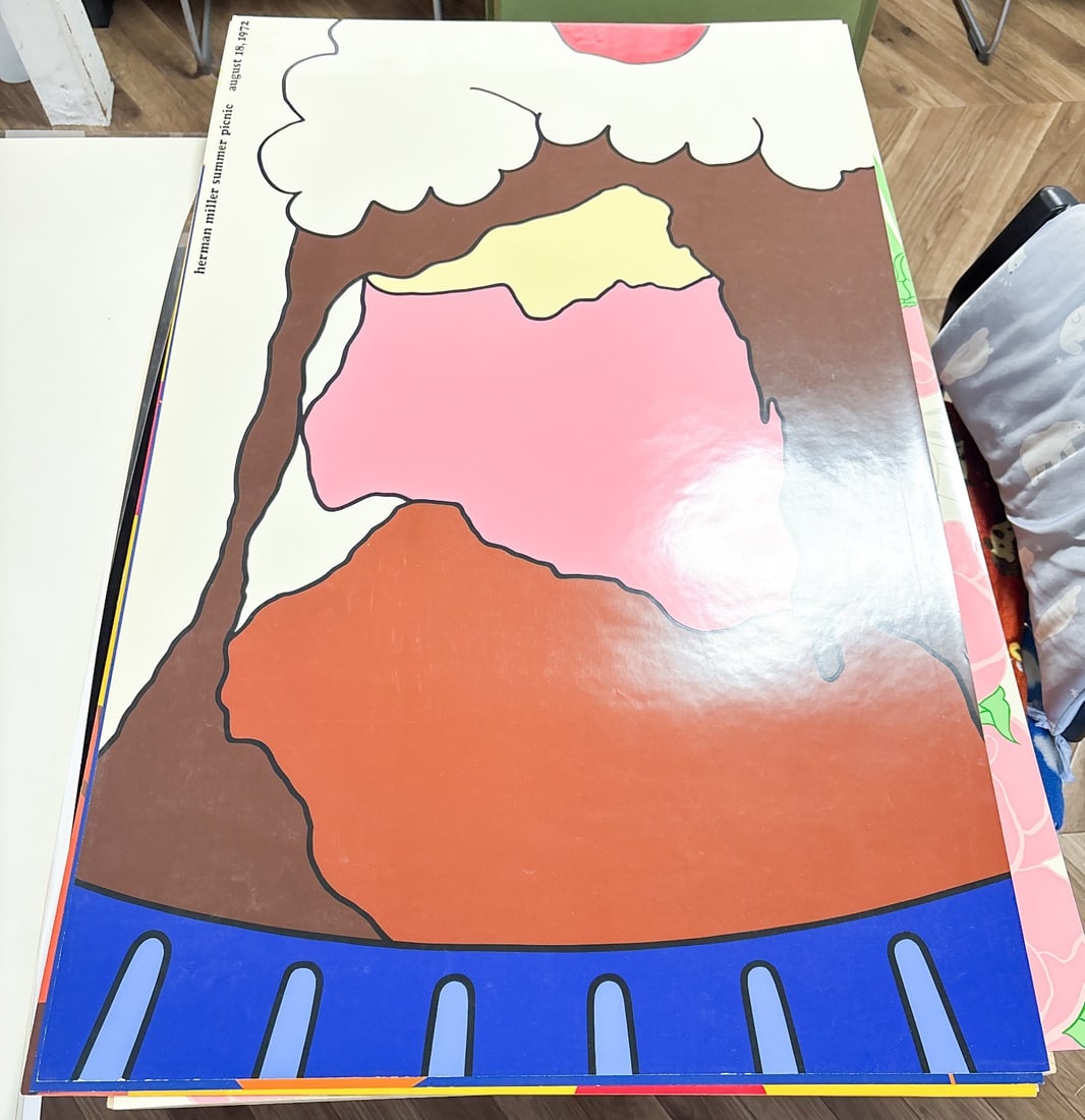 Herman Miller 1970 1980s Summer Picnic Poster 9Set Steve Frykholm (1 of 10)