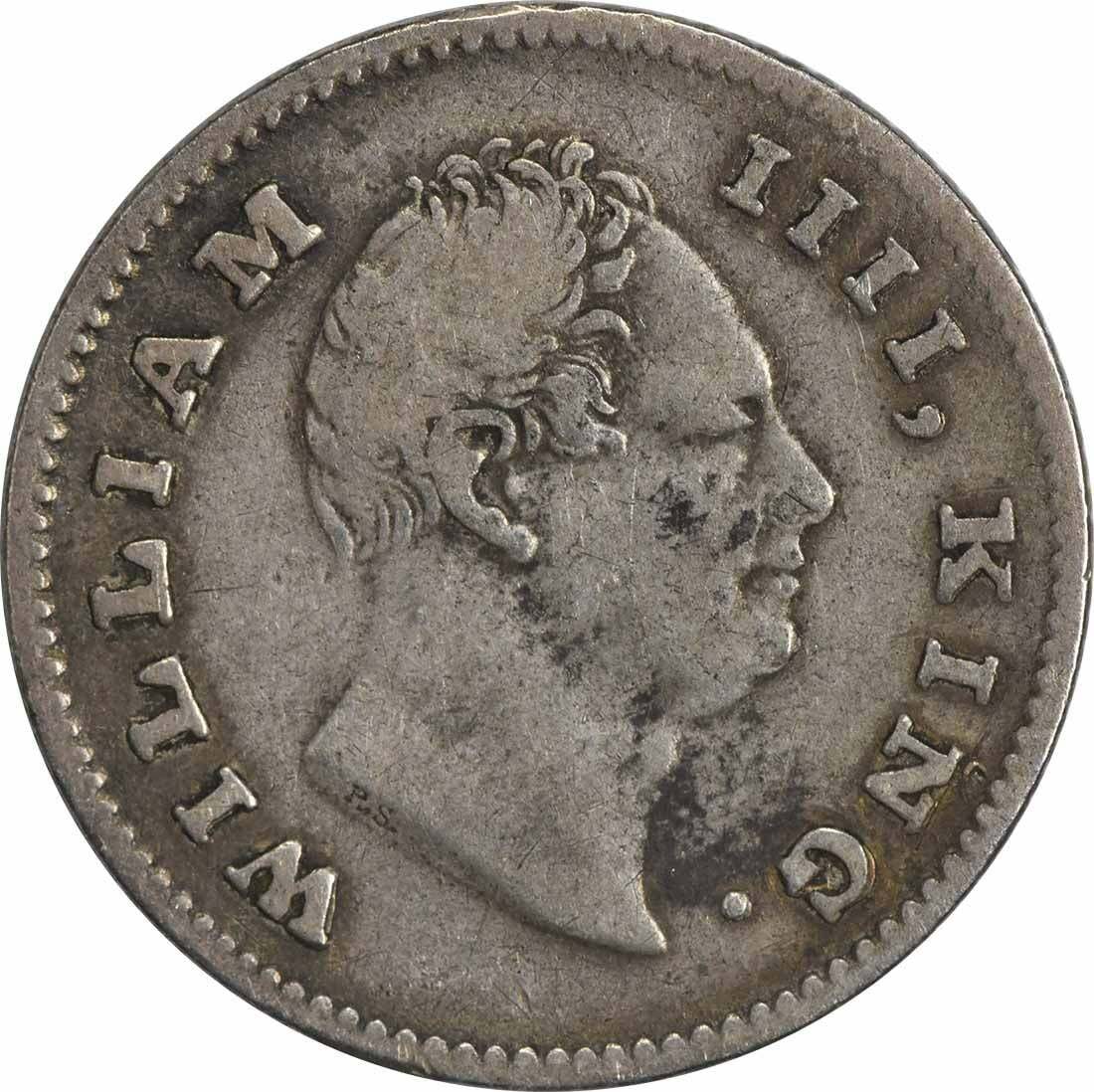 1835 (c) India-British 1/ 4 Rupee, KM 448.1, VF, Uncertified (1 of 2)
