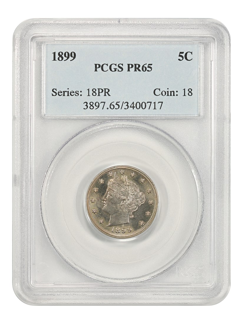 Nickel Liberty PCGS PR65 5C 1899 (1 of 6)