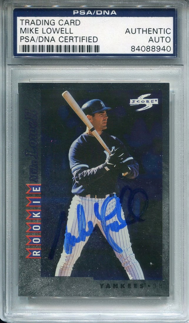 Lowell Mike 1998 Autographed Card Score Rookie PSA/ DNA (1 of 1)