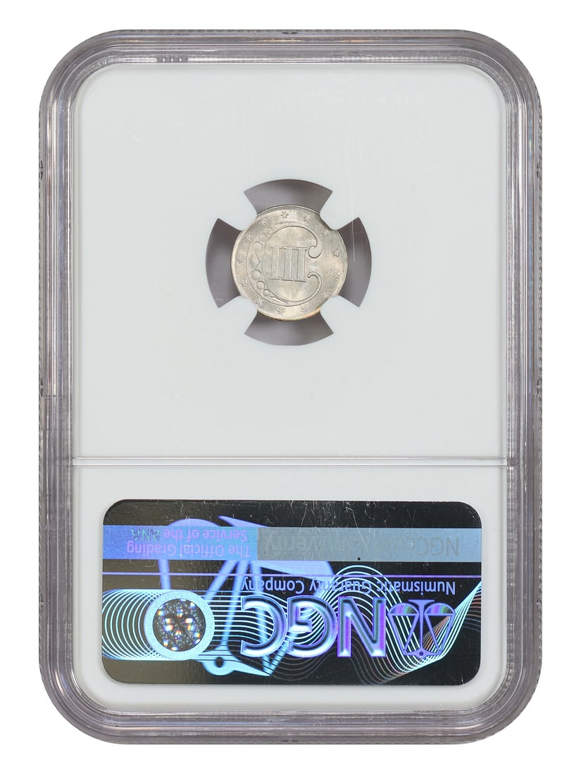 1852 3CS NGC MS67+ - Three Cent Silver - 2