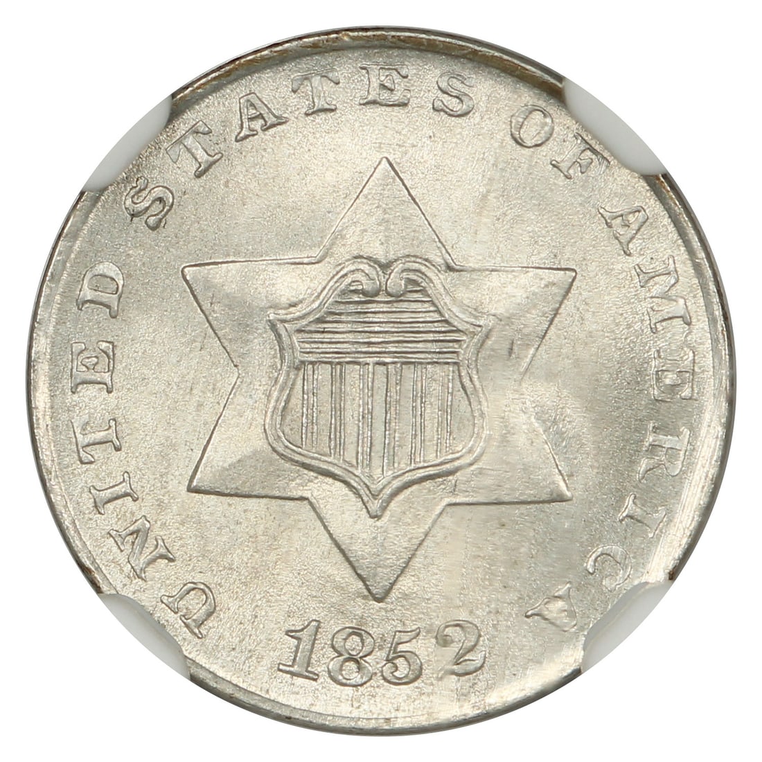 1852 3CS NGC MS67+ - Three Cent Silver - 3