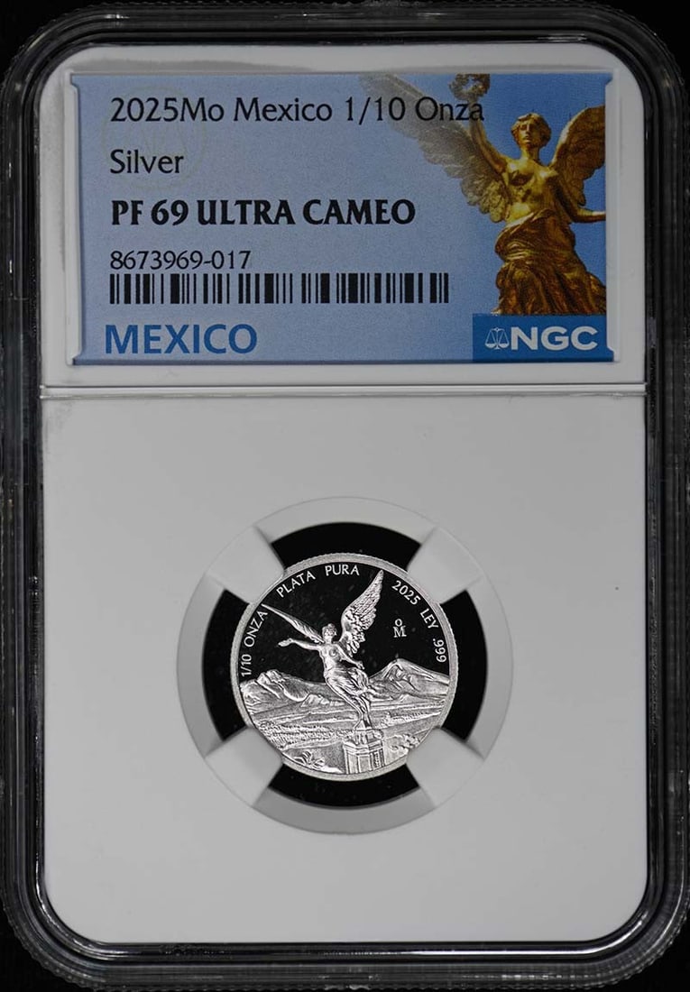 2025 Mo Mexico 1/ 10 Onza Libertad Silver NGC PF69UC Low Mintage 1500: 2025 Mo Mexico 1/ 10 Onza Libertad Silver NGC PF69UC Low Mintage 1500 The 2025 Mo Mexico 1/10 Onza Libertad Silver coin features a low mintage of 1500, making it a highly sought-after collectible.