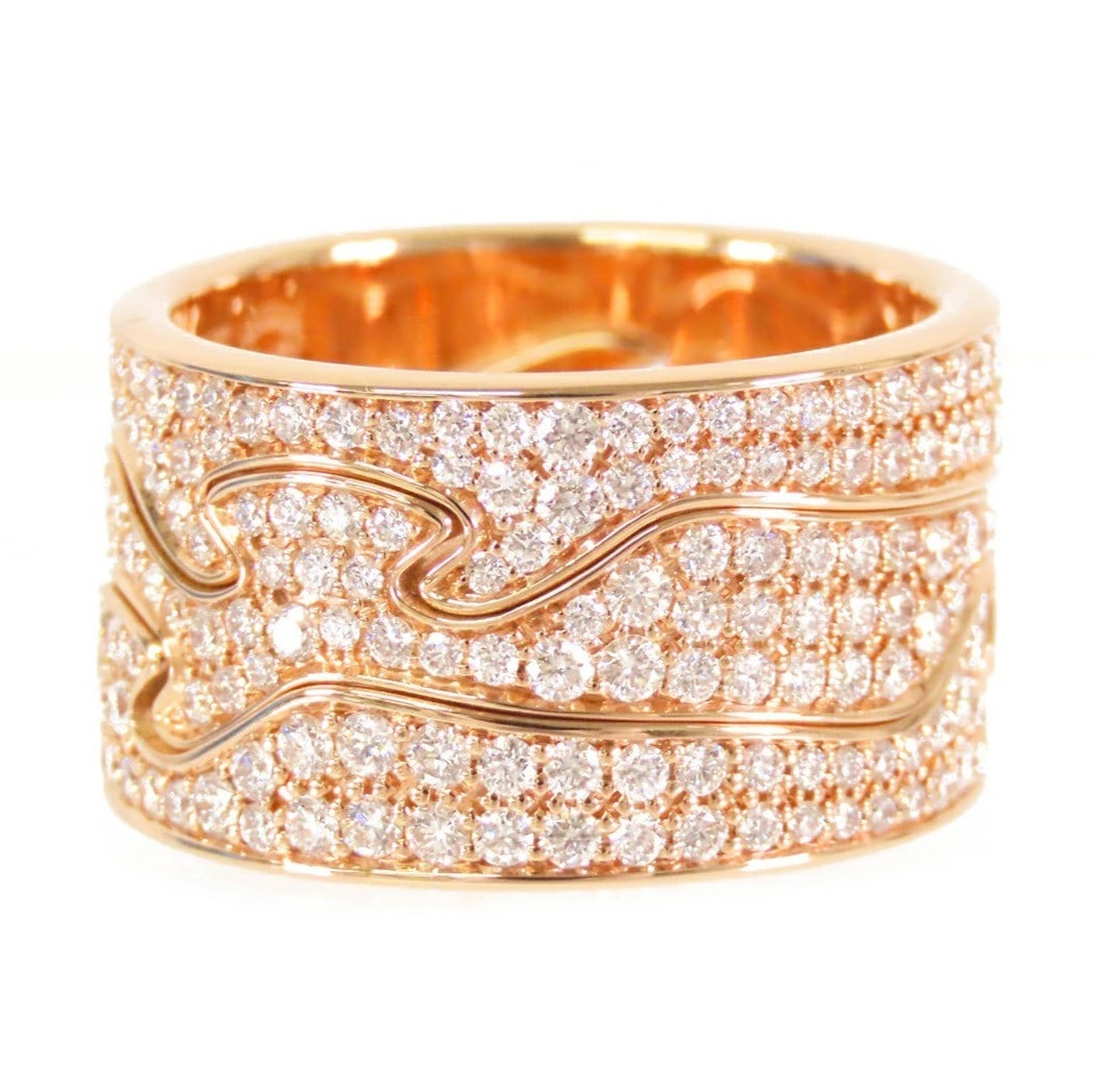 Georg Jensen Diamond 3 Part Fusion Ring US8 Rose Gold with Original Box: Georg Jensen Diamond 3 Part Fusion Ring US8 Rose Gold with Original Box Item Specifics: Brand: Georg Jensen Ring Size: 8 Type: Ring Metal Purity: 18k Color: Rose Gold Base Metal: Rose Gold Style: Ring
