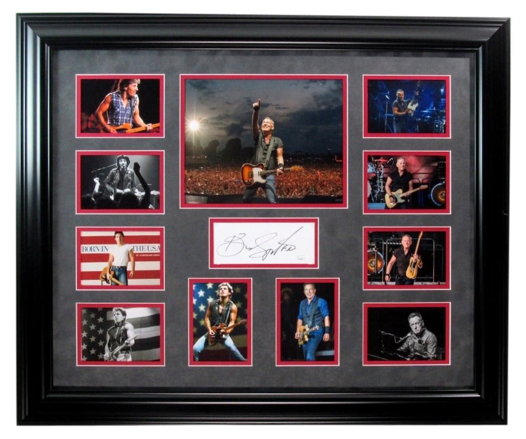 Bruce Springsteen Autographed Photo Collage Framed Full LOA JSA 190238: Bruce Springsteen Autographed Photo Collage Framed Full LOA JSA 190238 Item Specifics: Autograph Authentication: James Spence (JSA) Industry: Movies Original/Reproduction: Original Original/Reprint: