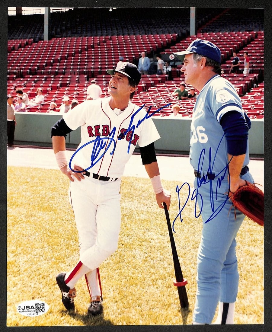 Gaylord Perry Photo HOF Autographed 8x10 Signed By Carl Yastrzemski: Gaylord Perry Photo HOF Autographed 8x10 Signed By Carl Yastrzemski Gaylord Perry, the Hall of Fame pitcher, has signed an iconic 8x10 photo alongside Boston Red Sox legend Carl Yastrzemski. This