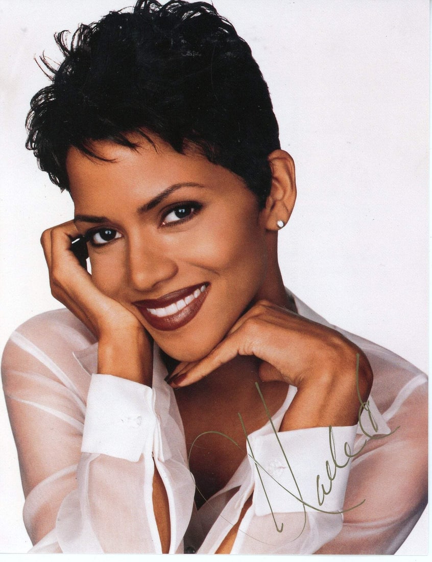 Berry Halle Autographed Photo: Berry Halle Autographed Photo Halle Berry's autographed photo, carefully packaged and shipped from Dania Beach, Florida. This unique item bears her signature, making it a notable collectible for fans 