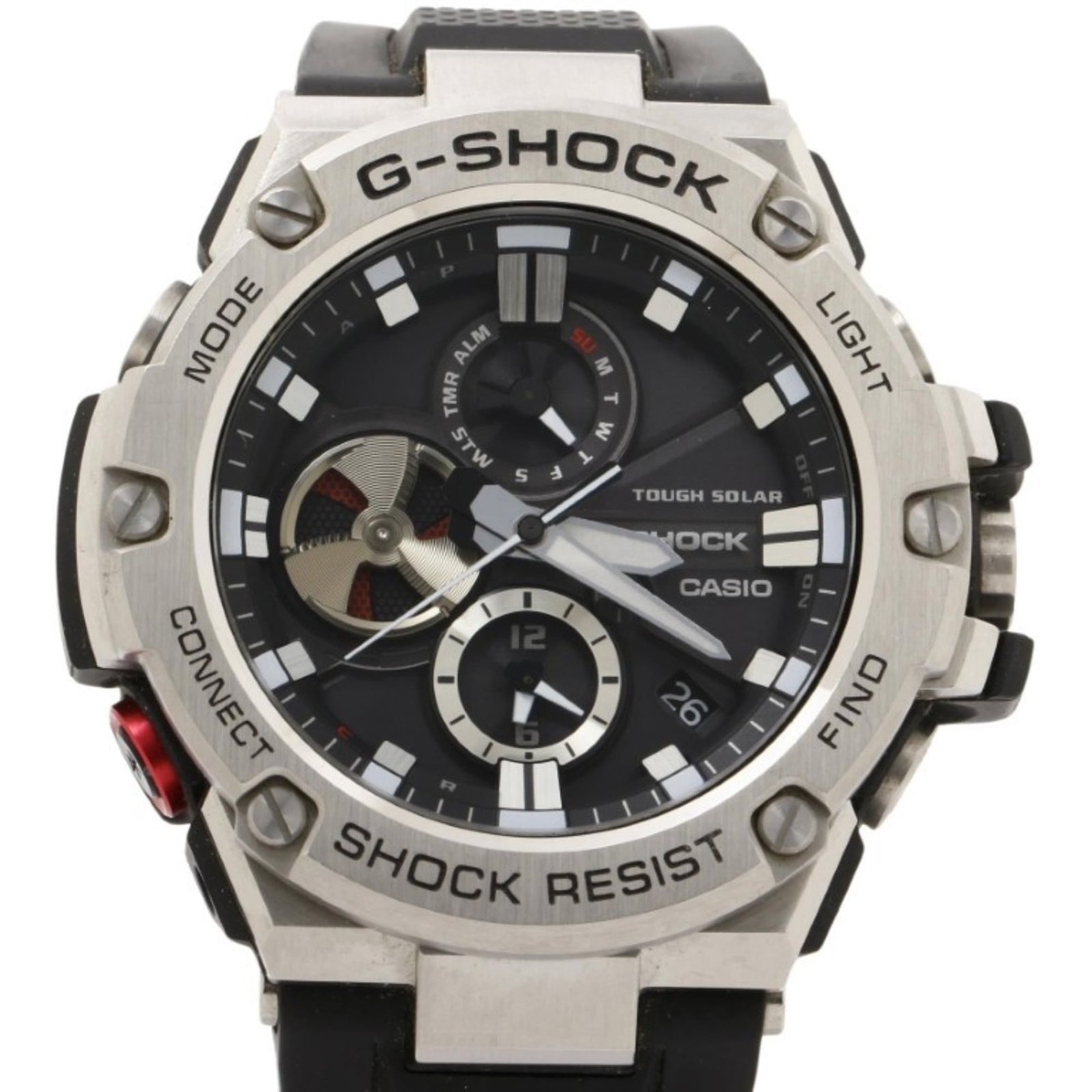 Wristwatch By Casio: Wristwatch By Casio Stainless steel construction provides durability, while the black dial offers a sleek and timeless design. This used Casio wristwatch boasts a 53.8mm case diameter and adjustable s