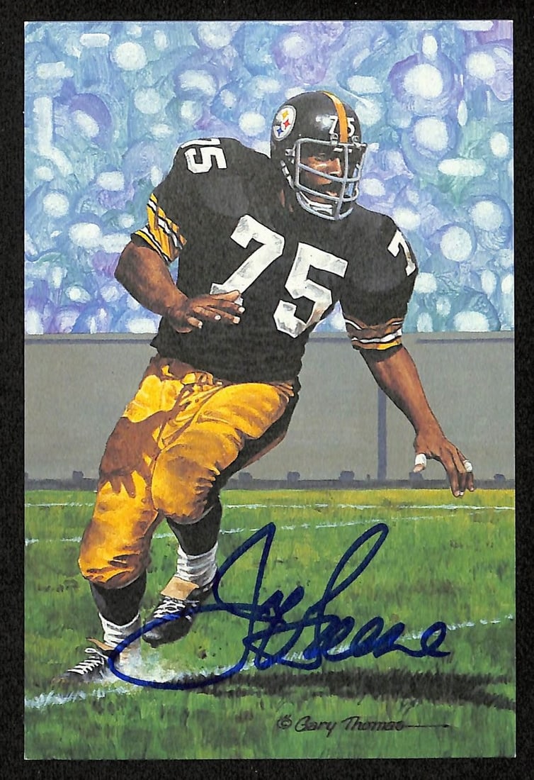 Joe Greene Signed/ Auto 1994 GLAC/ Goal Line Art Postcard Steelers PSA/ DNA 200335 (1 of 2)