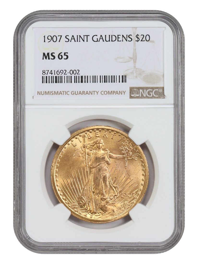 Gaudens Saint $20 First Year - 1907 Saint MS65 (1 of 4)