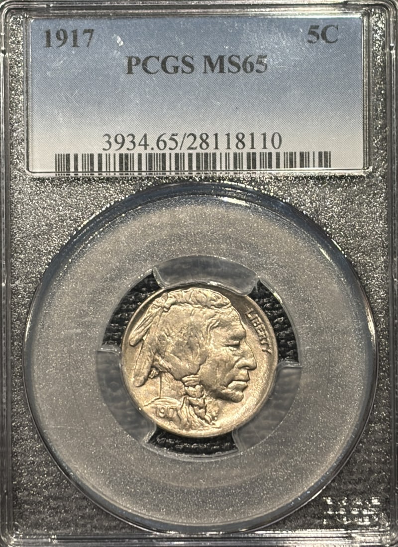 Buffalo Nickel PCGS MS65: Buffalo Nickel PCGS MS65 PCGS MS65 Buffalo Nickel, certified by the prestigious Professional Coin Grading Service (PCGS) with a high grade of 65. This 1917 nickel coin boasts an uncirculated