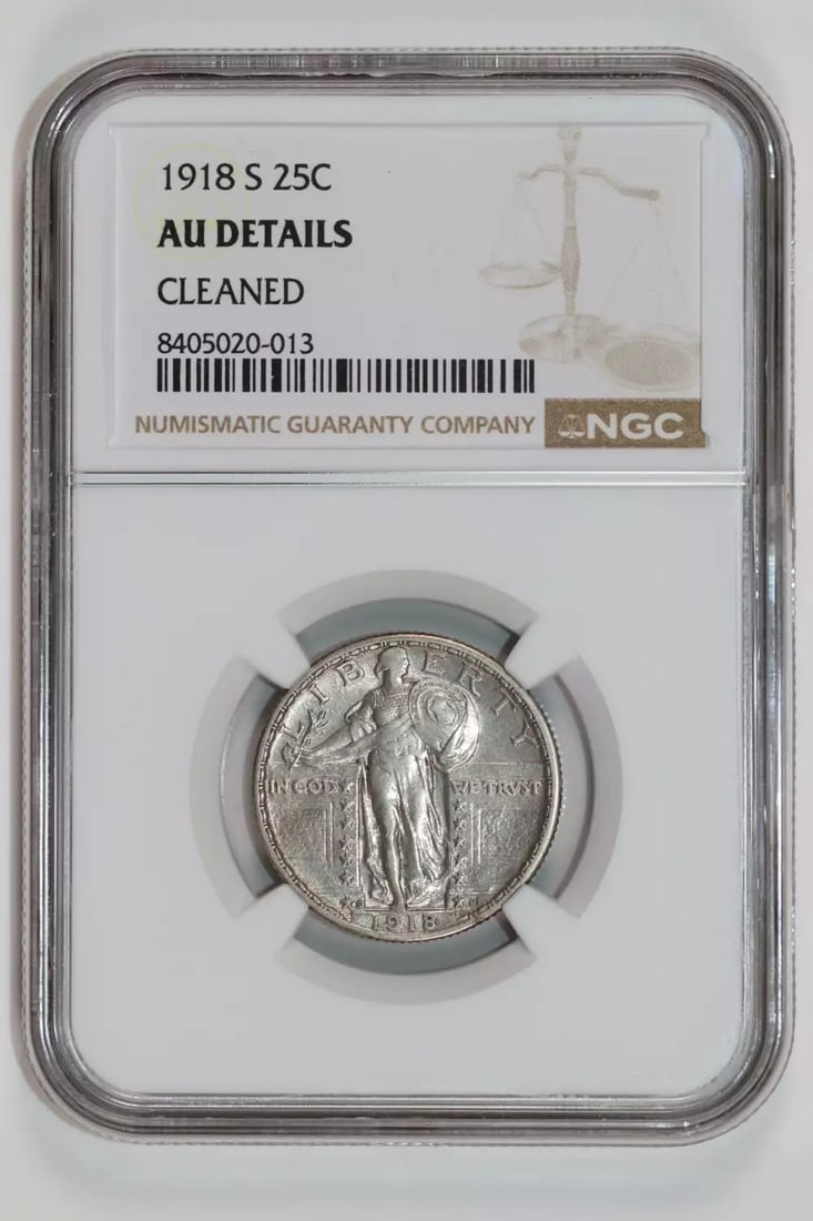 STANDING LIBERTY QUARTER 1918 S AU NGC (1 of 2)