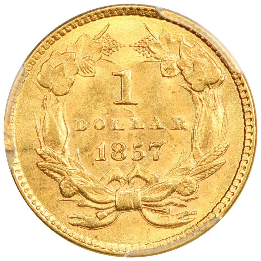 1857 G$1 PCGS MS66 ex: D.L. Hansen - 4