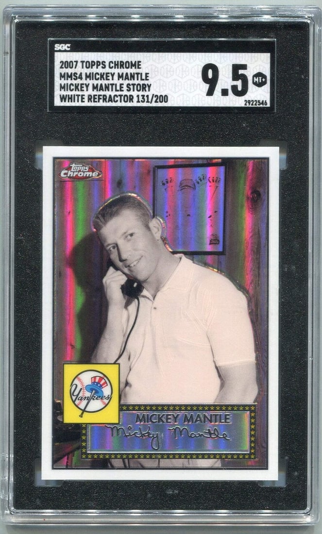 Mickey Mantle 2007 Topps Chrome Mickey Mantle Story White Refractor Card #MMS4 1 (1 of 2)