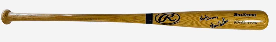 Ken Griffey & George Foster Autographed Rawlings Big Stick Bat (1 of 2)