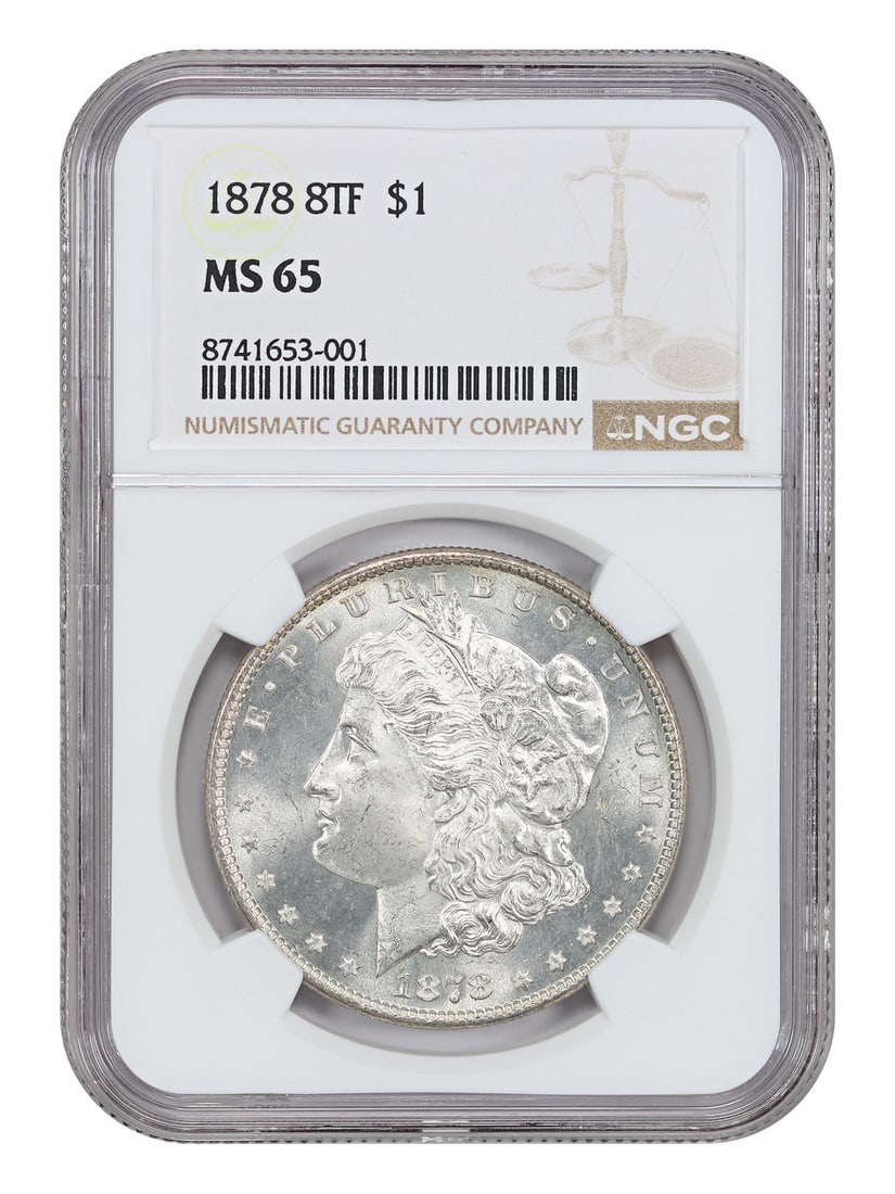 Morgan Dollar Important First Year Issue 1878 8TF $1 NGC MS65 (1 of 4)