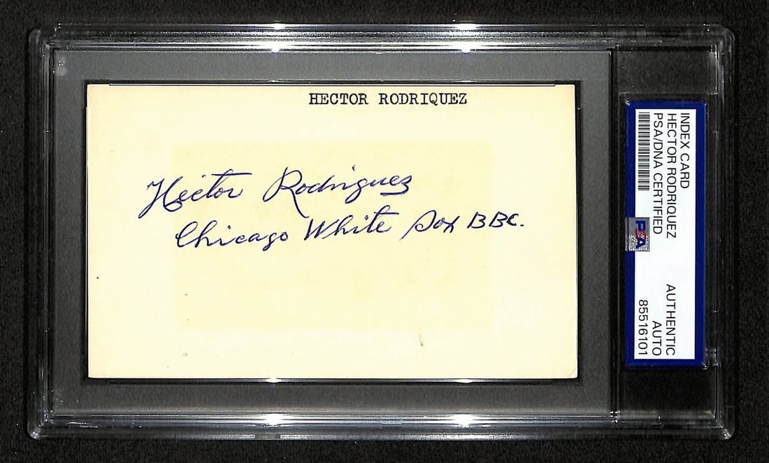 Hector Rodriquez White Sox Signed/ Autographed 3x5 Index Card PSA/ DNA 196909 (1 of 1)