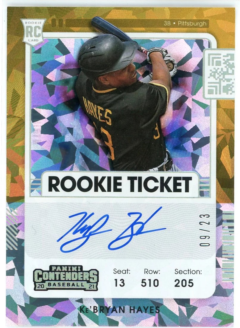 Ke Bryan Hayes autographed 2021 Panini contenders card (1 of 2)