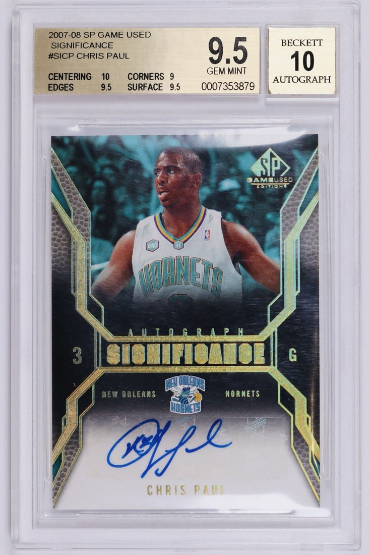 CHRIS PAUL SIGNIFICANCE AUTO 9.5 BGS AUTO 2007-08 SP GAME (1 of 2)