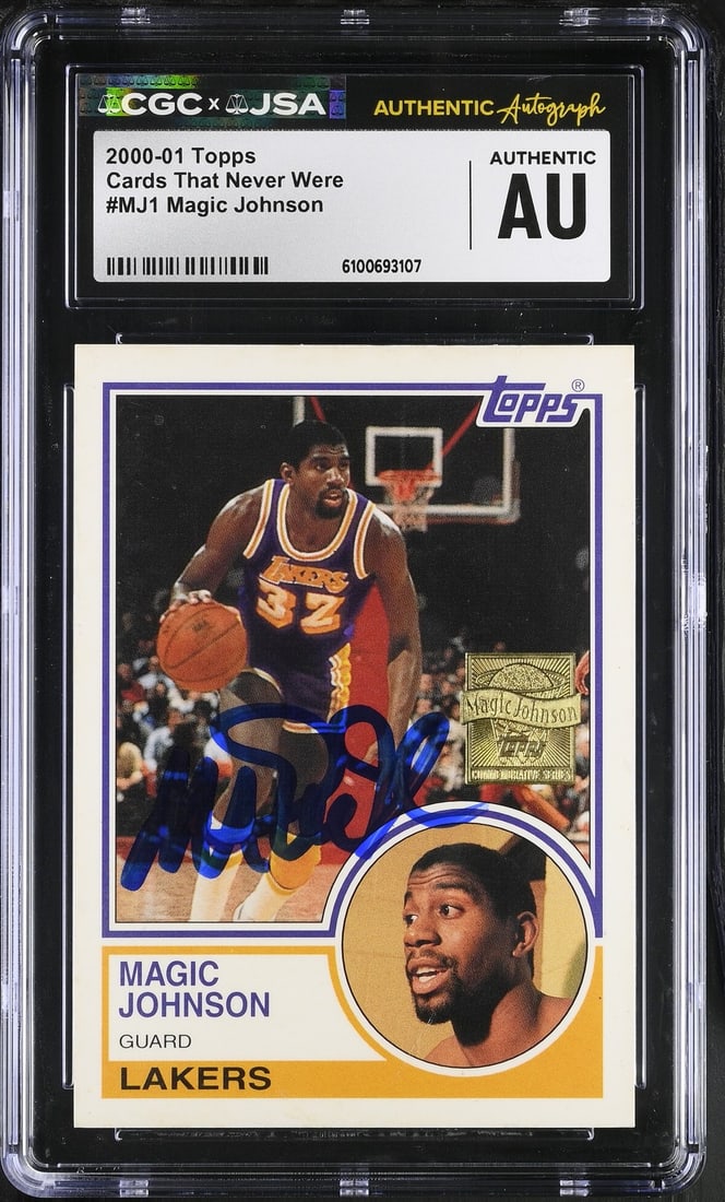 Johnson Magic 2000-01 Topps Signed Card Autographed #MJ1 CGC BA206495: Johnson Magic 2000-01 Topps Signed Card Autographed #MJ1 CGC BA206495 Item Specifics: Original/Reprint: Original Product: Card Product Disclaimer: All collectibles are sold as-is; any grading given