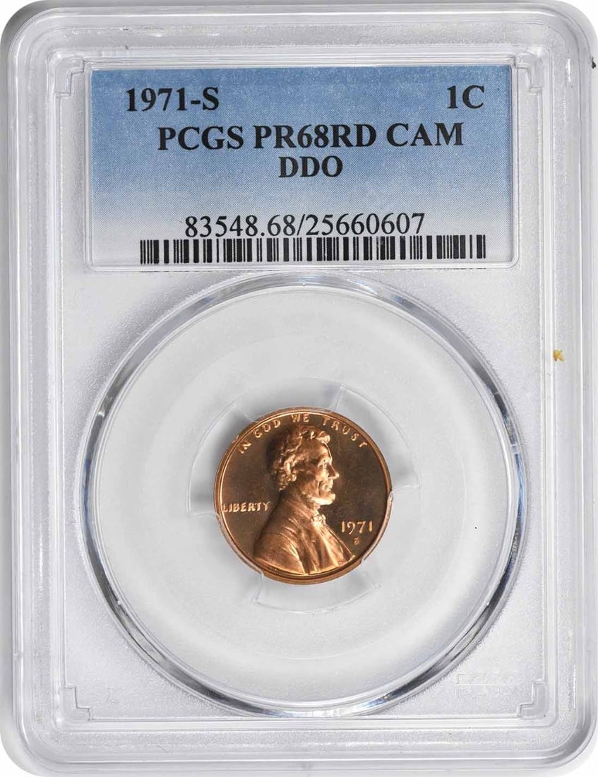 1971-S Lincoln Cent DDO (FS-102) PR68RED CAM PCGS (1 of 3)