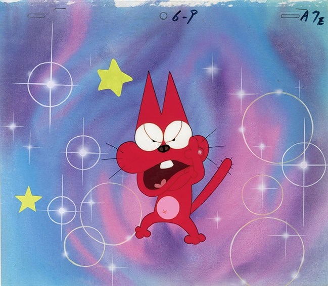 Fujio Akatsuka Nyarome Original Animation Cel Moretsu Ataro Production Art: Fujio Akatsuka Nyarome Original Animation Cel Moretsu Ataro Production Art Item Specifics: Artist: Fujio Akatsuka Subject: Nyarome from Moretsu Ataro Material: Celluloid Style: Japanese Product Discla