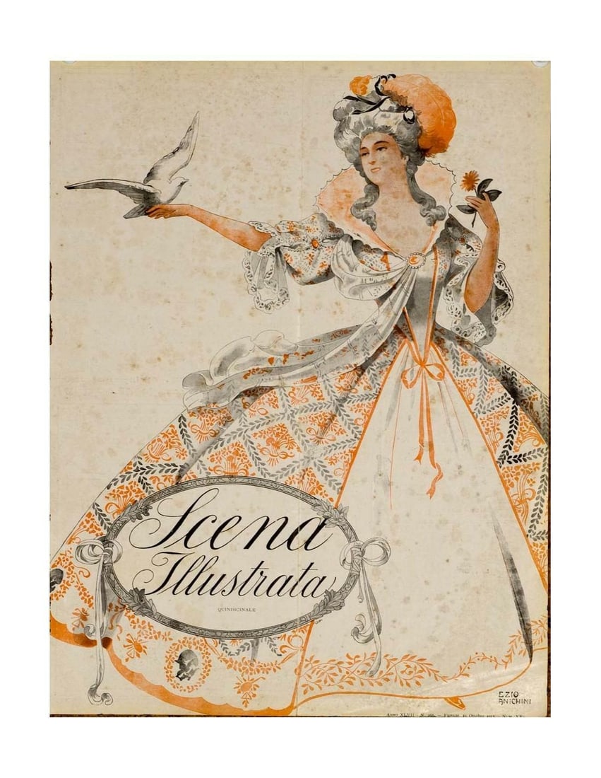 Scena Illustrata Arts Literature Music Theatre Cover Woman 2 1900 (1 of 1)