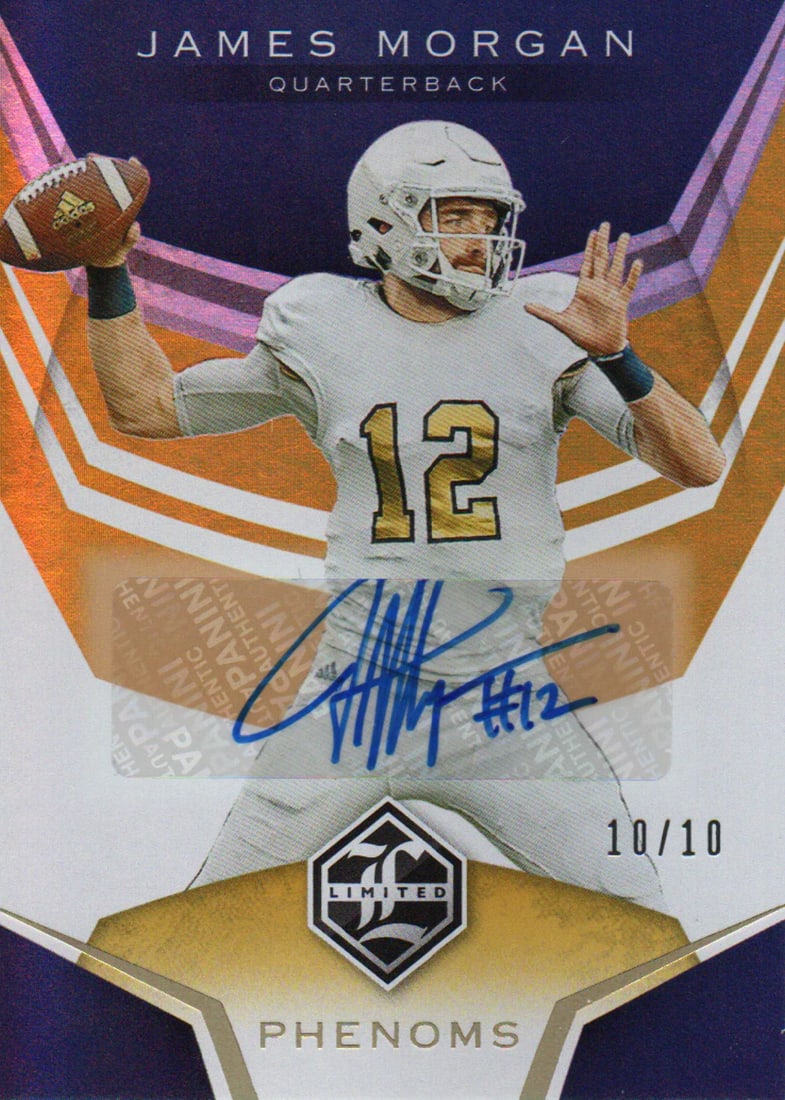 James Morgan Autographed 2020 Panini Chronicles Draft Picks Limited Rookie Card (1 of 1)