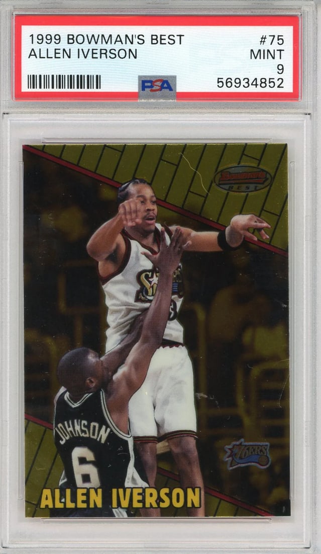 PSA Allen Iverson 1999 Bowman's Best Card #75 (1 of 2)