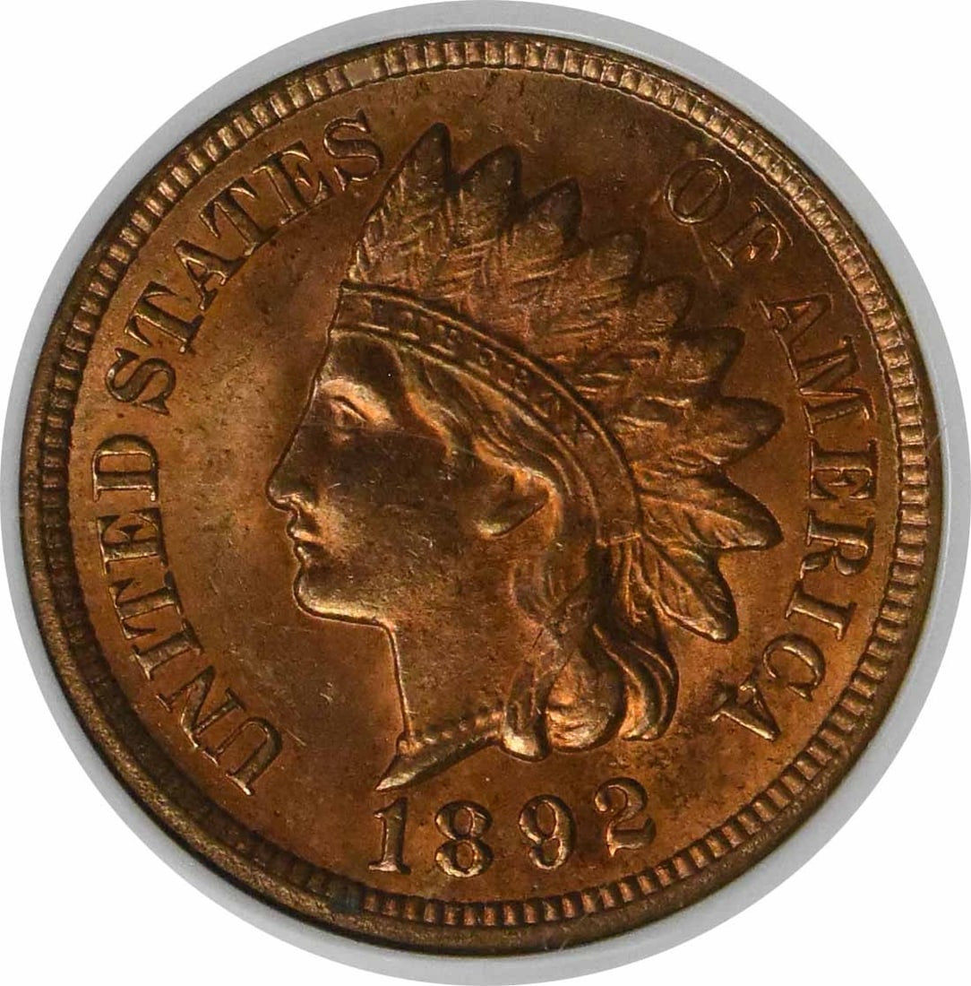 MS65RD Indian Cent 1892 - 2