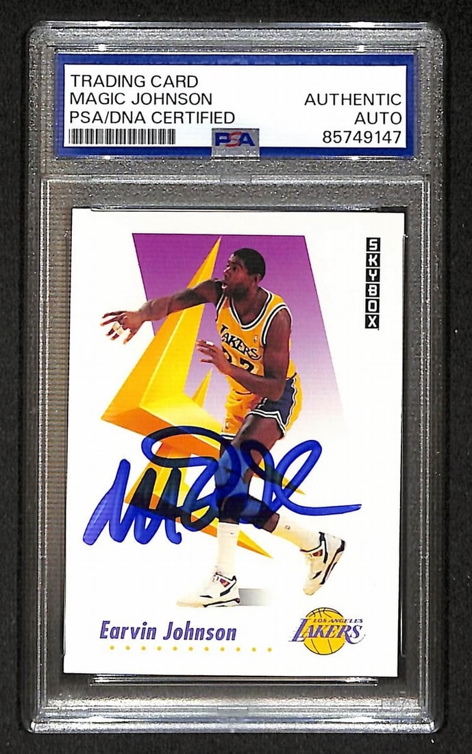 Magic Johnson 1991-92 Skybox Signed/ Autographed Card #137 PSA/ DNA BA206354 (1 of 2)