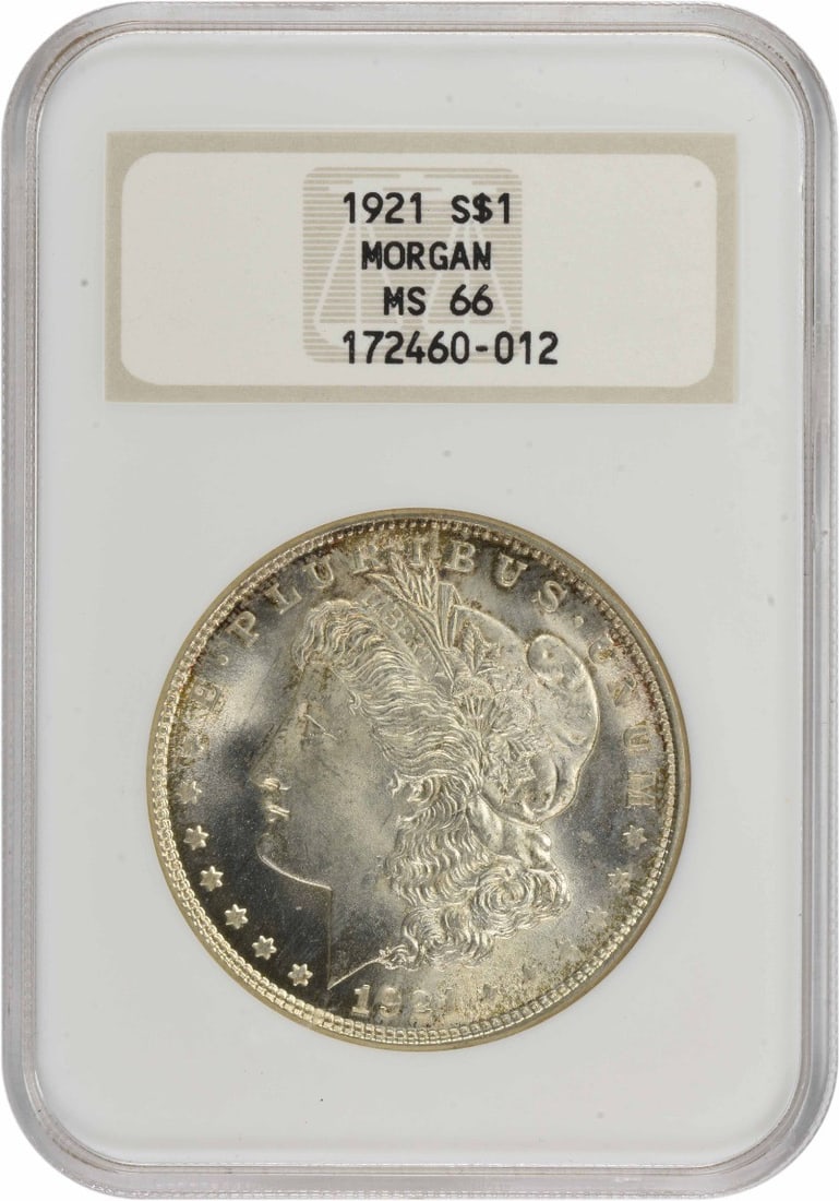 Morgan Silver Dollar MS66 NGC: Morgan Silver Dollar MS66 NGC The Morgan Silver Dollar MS66 NGC is a highly graded, uncirculated 1921 coin featuring the iconic design of George T. Morgan. With its 90% silver composition and reeded e
