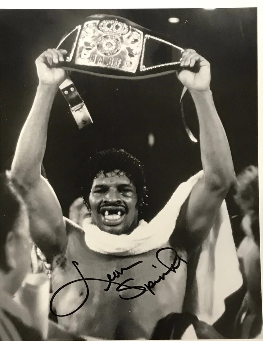 Spinks Boxing Photo Black White 8x10 Autographed (1 of 1)