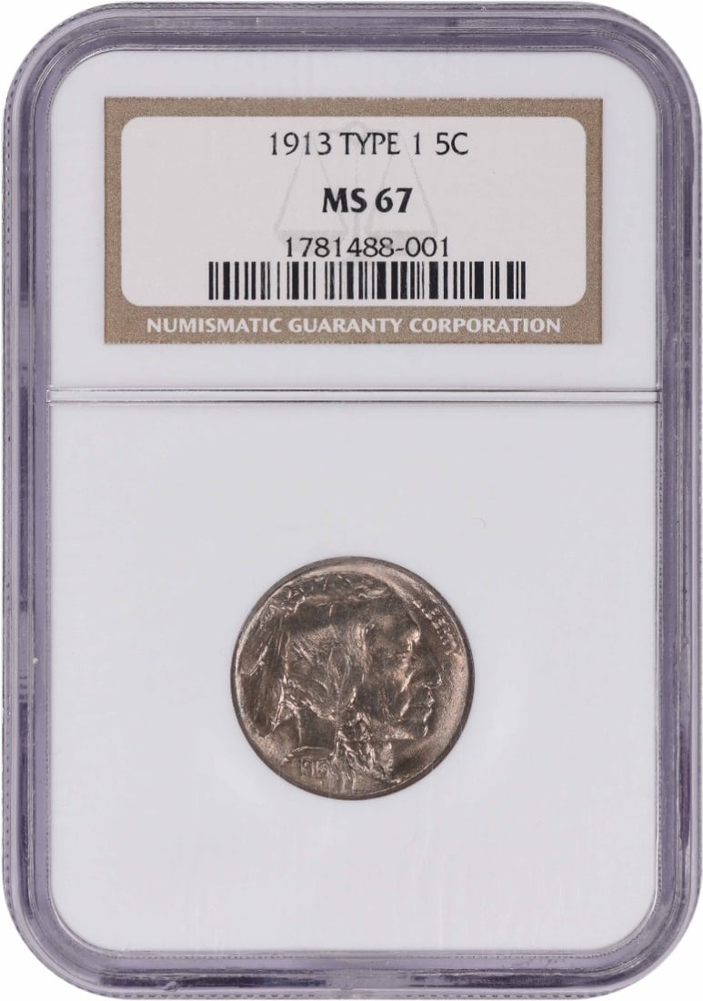 Type 1 MS67 Buffalo Nickel 1913 (1 of 3)