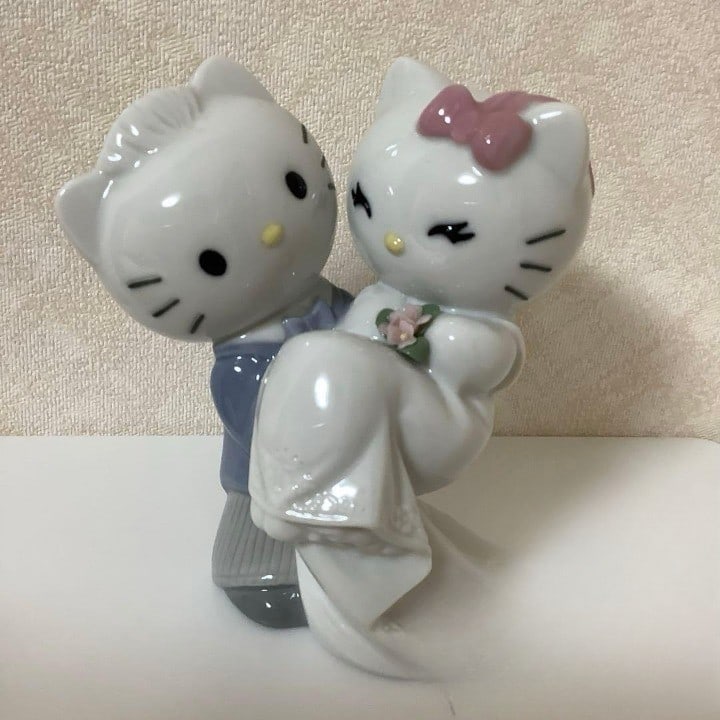 Lladr Lladro NAO Hello Kitty Dear Daniel Wedding Figurine Object Limited Japan (1 of 6)