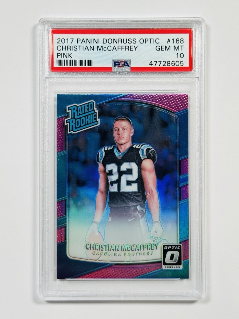 OPTIC RATED DONRUSS 2017 MCCAFFREY PINK CHRISTIAN ROOKIE PSA 10 (1 of 2)