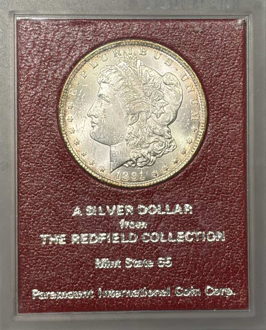 REDFIELD HOARD DOLLAR MORGAN RARE 1891-CC: REDFIELD HOARD DOLLAR MORGAN RARE 1891-CC The Redfield Hoard Dollar, minted in 1891-CC, boasts an intriguing composition and year, making it a unique addition to any collection. This circulated dollar