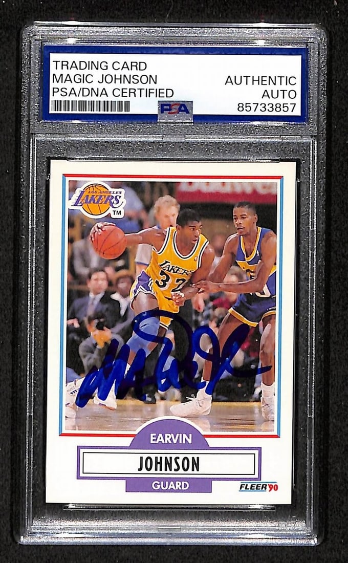 1990-91 Fleer Magic Johnson Signed/ Autographed Card #93 Lakers PSA/ DNA BA204448: 1990-91 Fleer Magic Johnson Signed/ Autographed Card #93 Lakers PSA/ DNA BA204448 Item Specifics: Original/Reprint: Original Product: Card Product Disclaimer: Not affiliated with any team or league. S