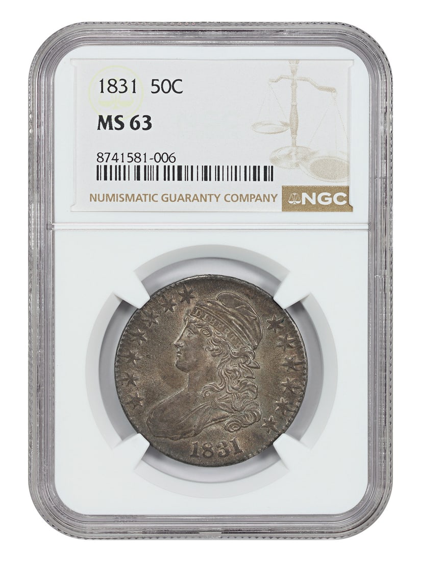 Half Dollar 50C Capped Bust NGC MS63