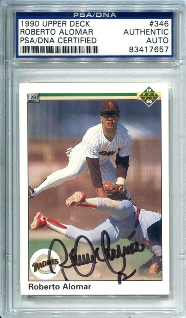 Alomar Robert 1990 Autographed Card PSA/ DNA Upper Deck (1 of 1)